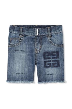 blue cotton shorts GIVENCHY KIDS | H30223Z03